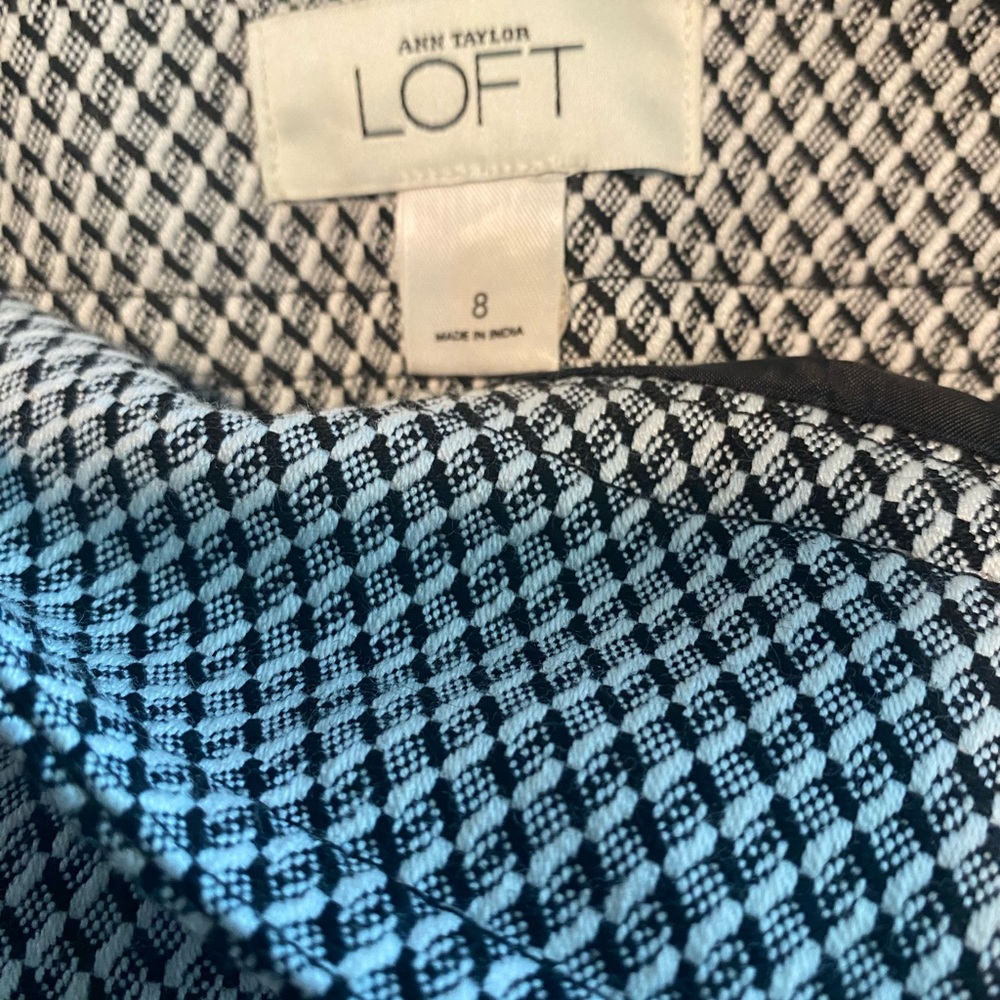 LOFT Black and White Patterned Skirt - Picture 5 of 5